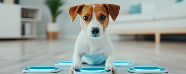 Holographic pet training, virtual obedience school, futuristic pet care