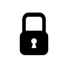 Silhouette of a padlock with a keyhole © RezaRio