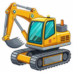 Excavator art vector