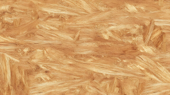 background texture of seamless compressed wood particle board. made of tilable light brown pressed redwood, plywood, pine or oak fiberboard, or OSB Oriented Strand Board. 3D Rendering
