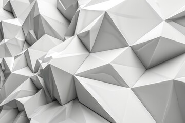 A textured wall features intricate geometric patterns with sharp angles and varying depths, creating a striking visual effect in a modern architectural setting.