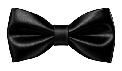 Black bow tie, png file of isolated cutout object on transparent background