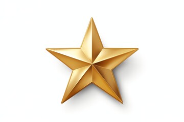 Fototapeta premium gold star isolated on white 