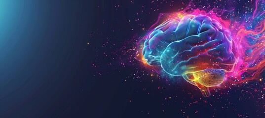 vivid brain neurons illustration, representing AI-driven knowledge enhancement and skill development