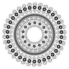 Ancient ethnic round frames. Vector circle border frames with ornaments. Circular hand drawn pattern vector. Abstract ornamental isolated template or decoration