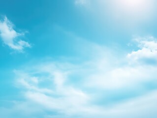 Obraz premium Soft Blue Sky Abstract Design with Blurred White Light Gradient