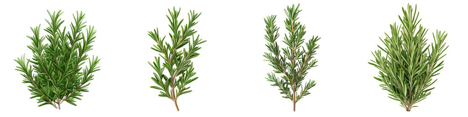 Obraz premium Rosemary - Piney and aromatic herb Isolated on Clear White Background Highly Detailed
