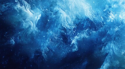 Obraz premium Vibrant Aqua Wave: Abstract Beauty in Mild Chaos Background