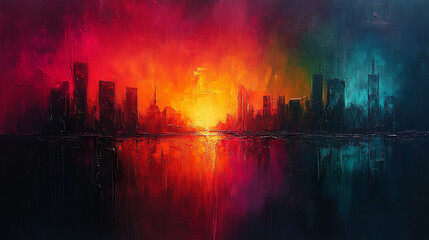 abstract painting of dark colors