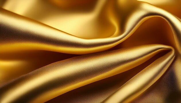 Close-up texture of natural gold silk 