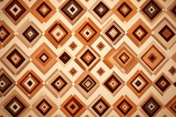Stylish geometric pattern featuring warm tones with diamond shapes. Perfect for backgrounds, textiles, and retro designs.