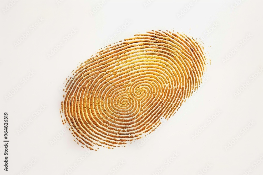 Poster A close-up image of a fingerprint left on a clean white surface, potentially for forensic analysis or evidence purposes