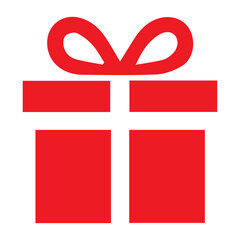 Obraz premium gift box with red ribbon