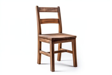 wooden chair isolated on white background . different angle 