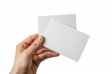 Fototapeta premium A person holds a piece of paper in their hand