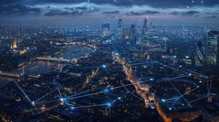 Fototapeta premium London Skyline: A City Connected