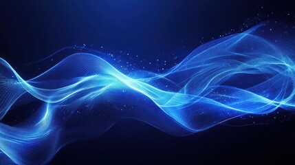 Abstract Blue Wave Background