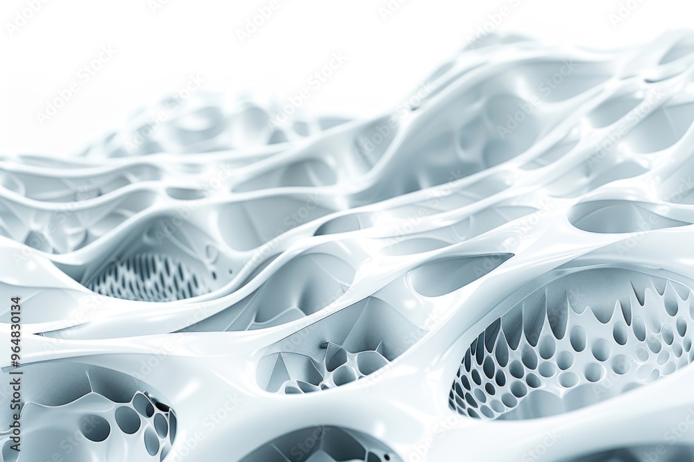 Aufkleber A detailed view of a 3D printed object with intricate details and textures