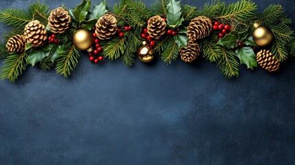 Happy Holidays, season's greetings and new year vector template with Christmas element decoration. ai generated