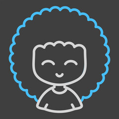 Avatar young sexy woman with african hairstyle