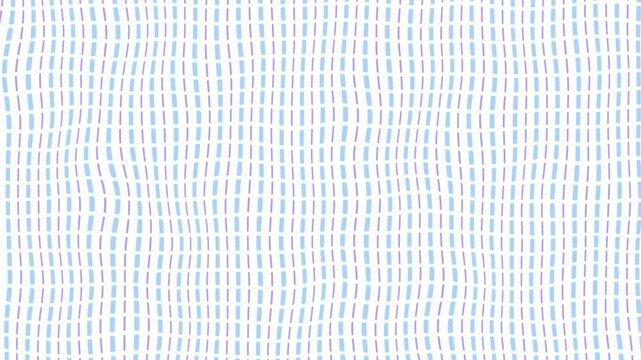 Abstract motion graphics background with striped blue and purple waving lines pattern loop animation white background