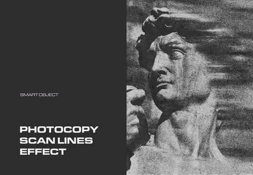 Photocopy Scan Lines Effect