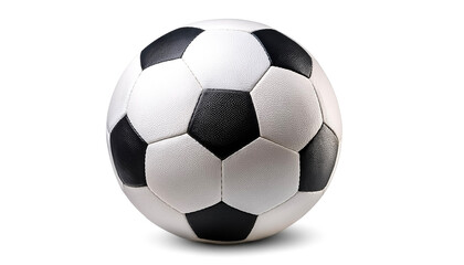 Obraz premium A close-up of a modern soccer ball, isolated on white background