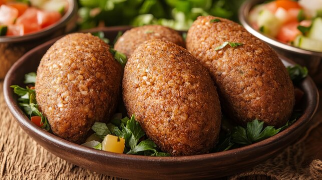 Kibbeh is a beloved Middle Eastern dish made with seasoned ground meat and bulgur wheat. It's so popular that it's considered a national treasure in Lebanon and Syria.