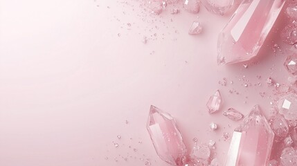 Elegant banner design with a soft pink background