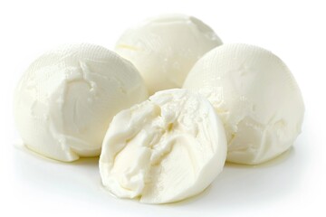 Three scoops of ice cream stacked high