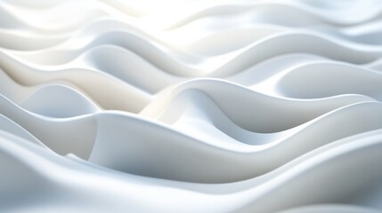 White abstract wavy pattern, minimalist design. Modern art and texture concept