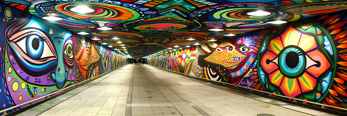 Fototapeta premium Modern waste reclamation facility giving garbage a second chance and in a chromatic wonderland 