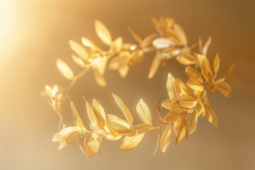 A close-up view of a single branch of a plant, suitable for use in nature-inspired designs or as a botanical illustration