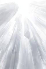 An abstract architectural design depicted in 3D line art