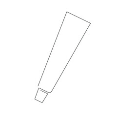 Toothpaste in one continuous line. One line drawing, minimalism. Vector illustration.