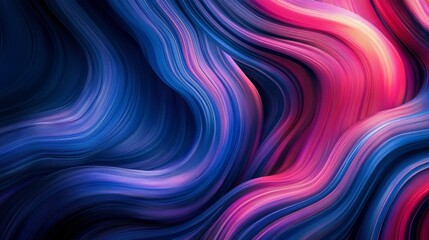 Obraz premium Illustration of a dynamic dancing light trail in vibrant shades of red, yellow, and blue