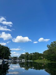 clouds over the river