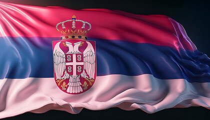 waving flag isolated on a transparent background