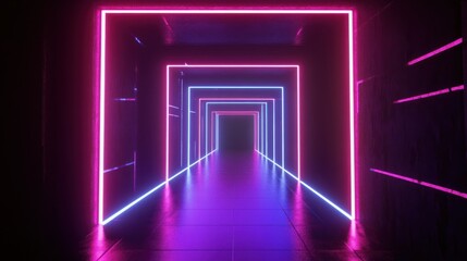 Neon Lights Corridor