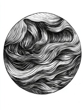 recommend clip art: Crushed design abstract line art illustration