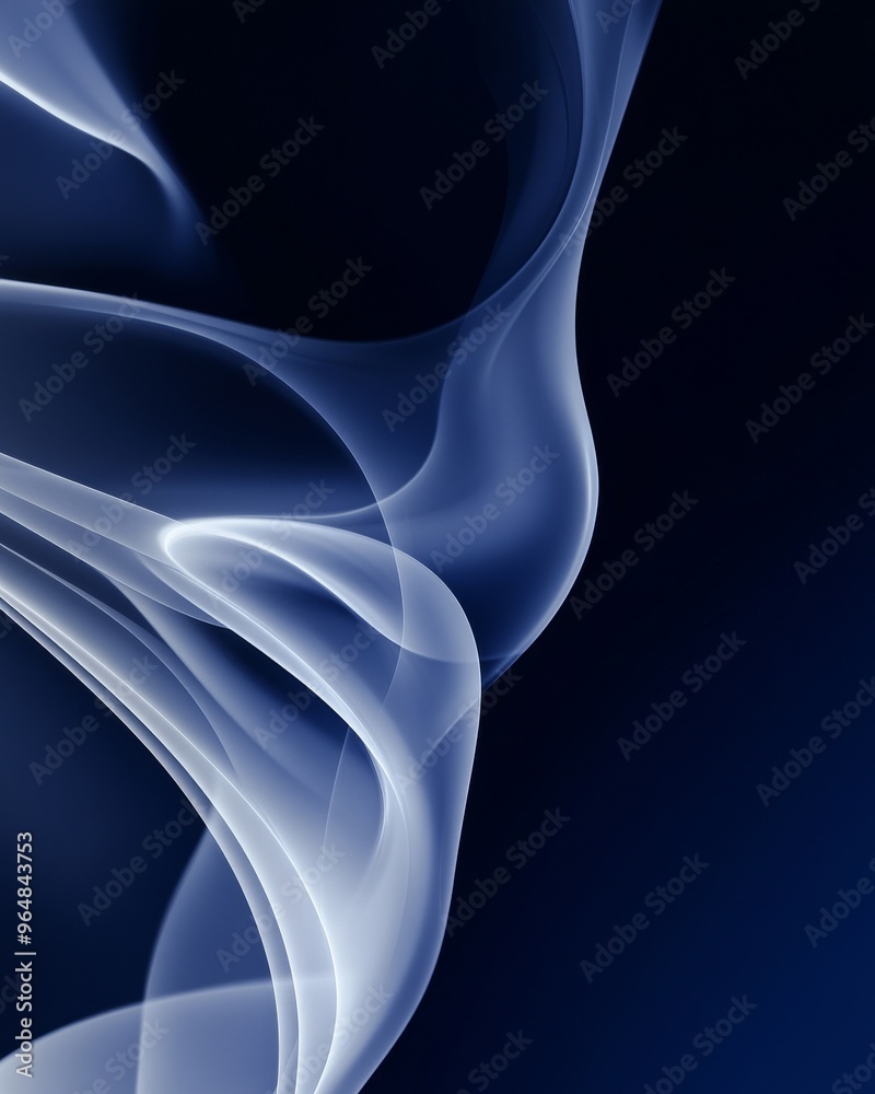 Poster using line art to render an abstract light background with motion blur