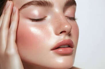 Fototapeta premium スキンケアをする女性