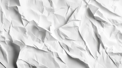 Obraz premium Crumpled white paper texture background