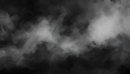 Fototapeta premium Gray smoke on black color abstract watercolor background