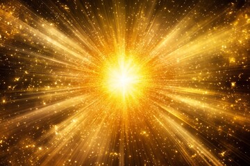 Dynamic and abstract orange fractal explosion star illustration