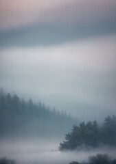 Fototapeta premium Misty Mountain Range