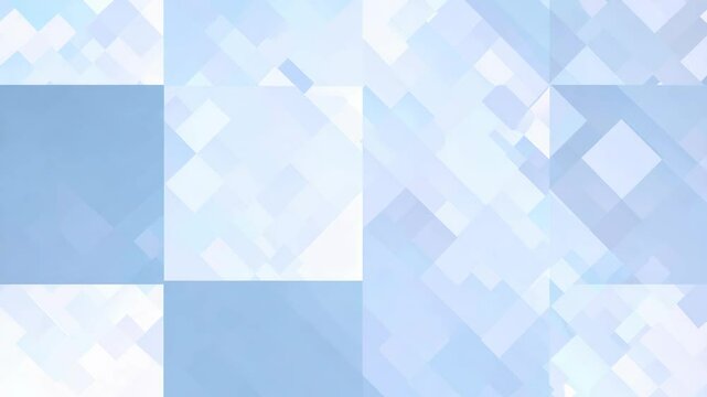 Abstract blue and white low poly geometric background video footage for presentation, banner, screen saver, wallpaper. Light triangle mosaic motion picture animated clip.