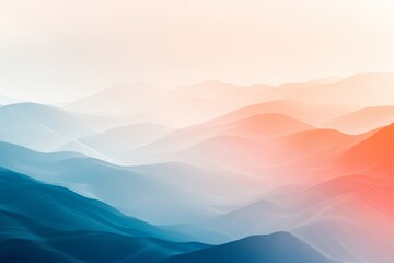 Fototapeta premium Featuring waves of colored volumetric curves with a gradient effect on a white background, the illustration resembles a three-dimensional effect.