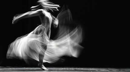 Motion Blur Photography of Dancer in Dress