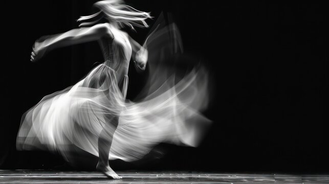 Motion Blur Photography of Dancer in Dress